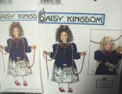 7787 DK SS-LS PLEAT TIED EMPIRE DRESS,17''DOLL PATTERN 3-6